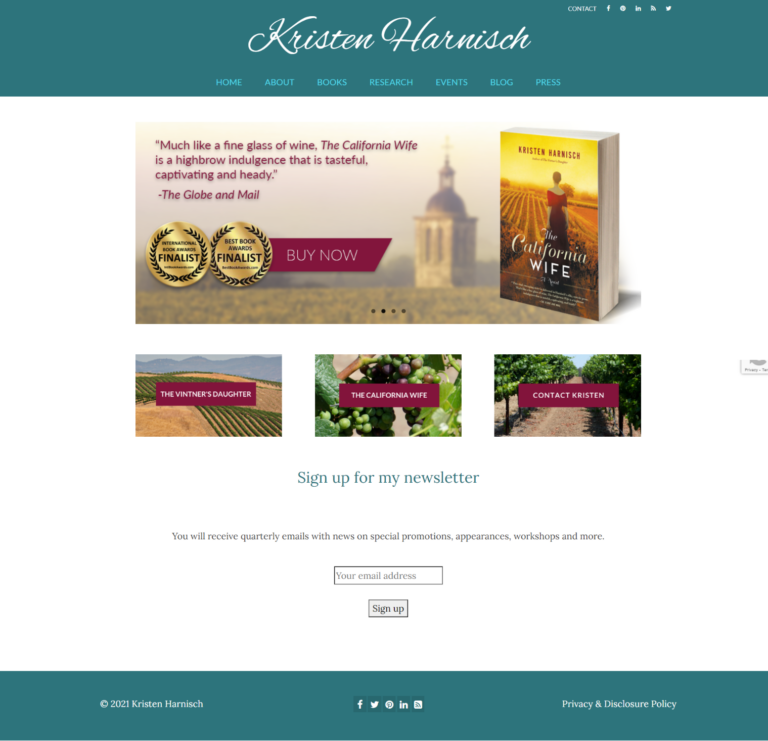 Kristen Harnisch homepage